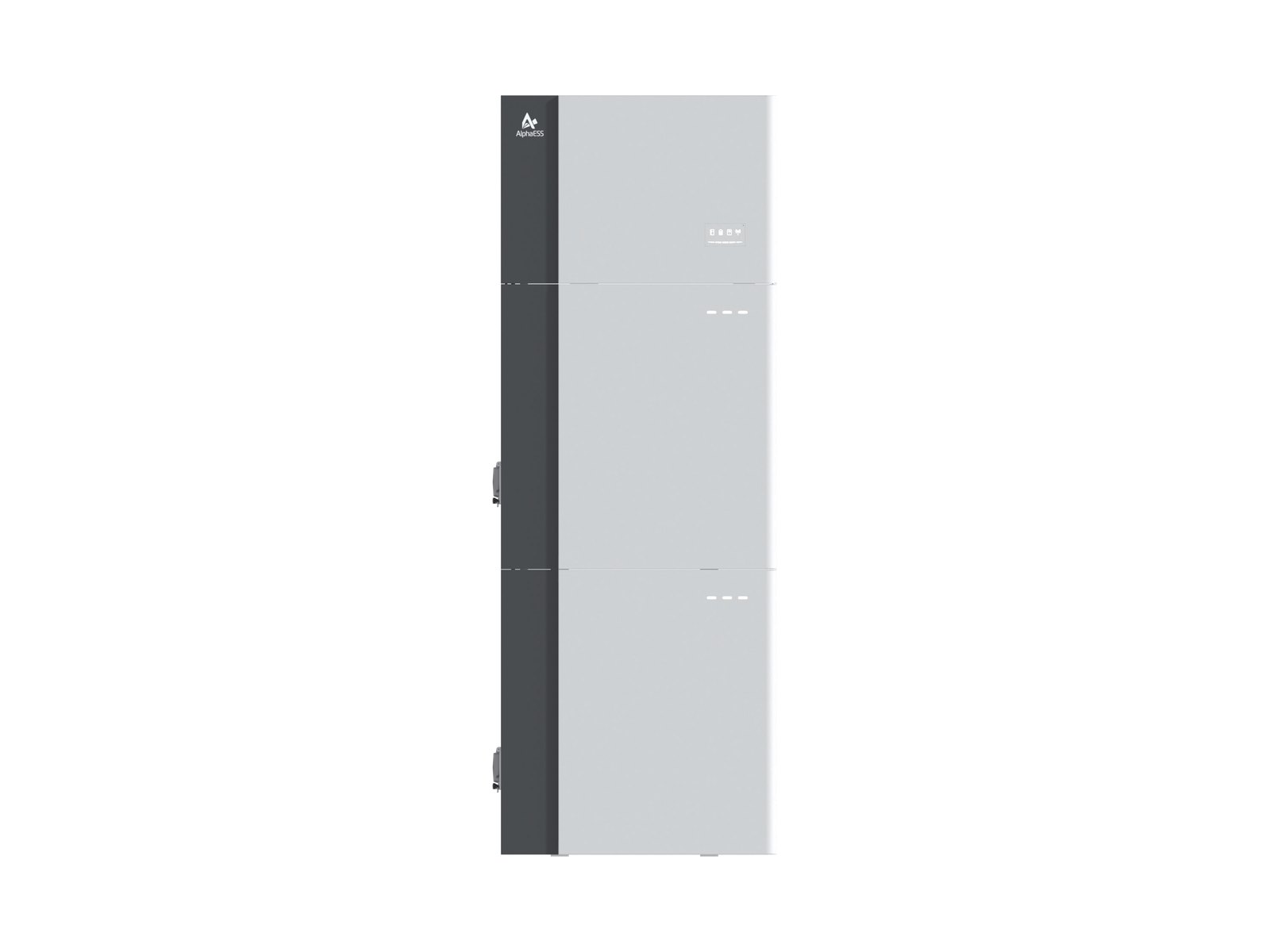 AlphaESS SMILE-G3-S5 inverter stacked with two SMILE-G3-BAT-9.3S battery modules